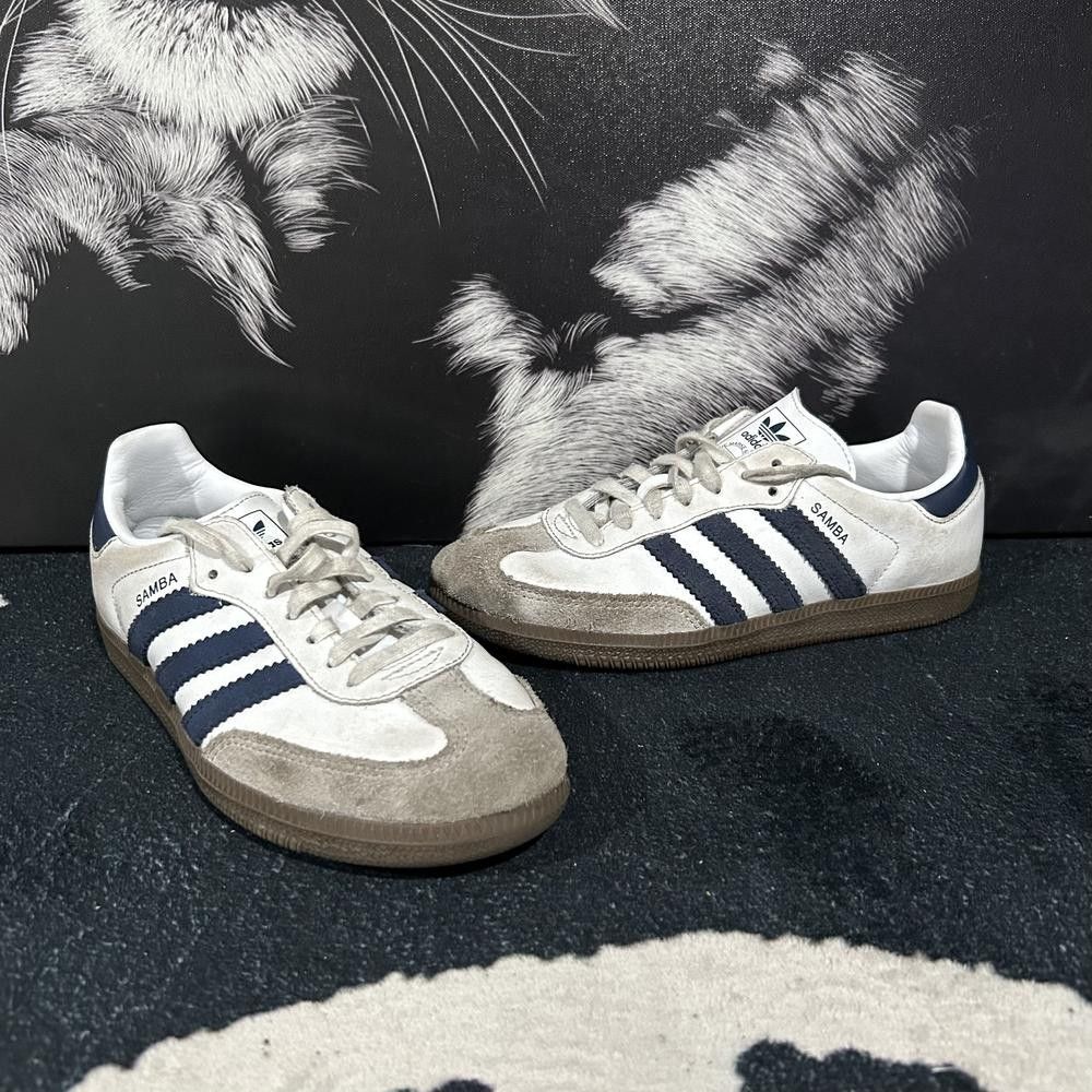 Adidas Samba OG B75806 Athletic Sneaker Mens 4 White Leather Training Running